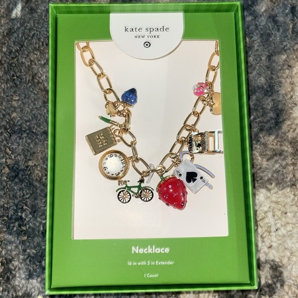 Kate Spade X Target Necklace Charm gold Necklace - Picture 6 of 8